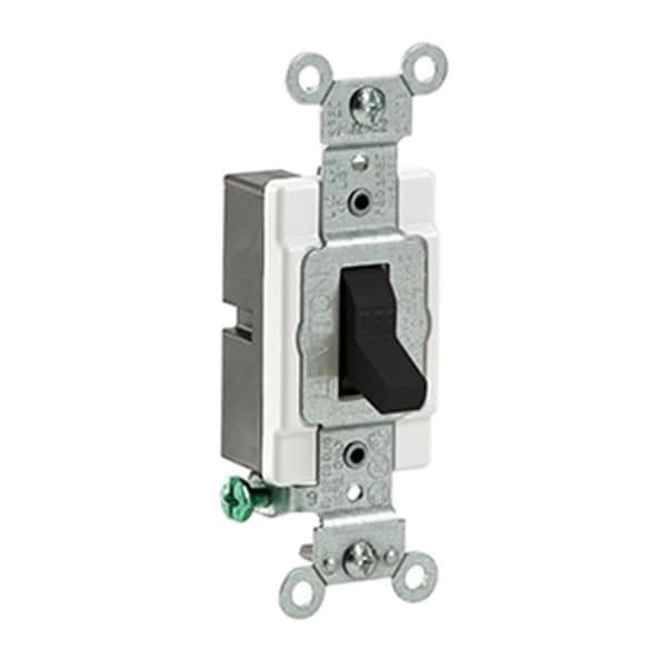 Leviton Leviton 20A 120 & 277V Commercial Grade Single Pole Toggle Switch - Black 068-CS120-2E - main